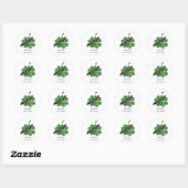Eén hapje tegelijk Ronde sticker – Lieve worm Dood (Vel)