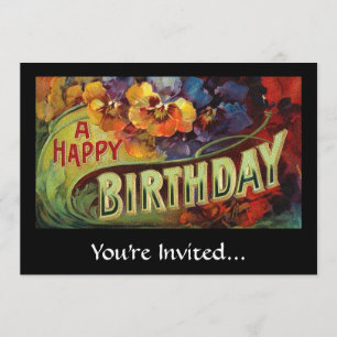 Een Happy Birthday geschilderd Kaart