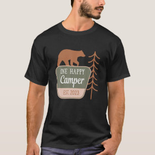 Een Happy Camper 1e Verjaardagsfeestje Camping Out T-shirt