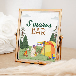 Eén Happy Camper Birthday Camping S'mores Bar Poster