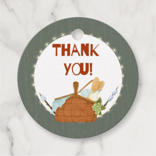 Een Happy Camper Birthday Cirkel Dank u Label