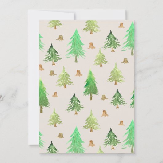 Een Happy Camper First Birthday Party Kaart (Achterkant)