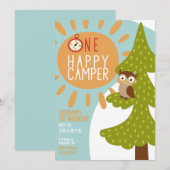 Een Happy Camper Outdoor Eerste Dag Kaart (Voorkant / Achterkant)