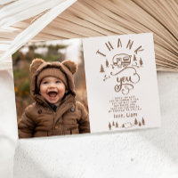 Een Happy Camper Verjaardag foto bedankkaart