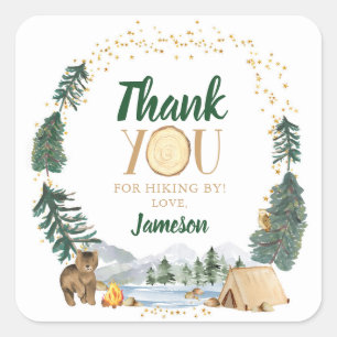 Een Happy Camper Verjaardagsfeestje Stickers