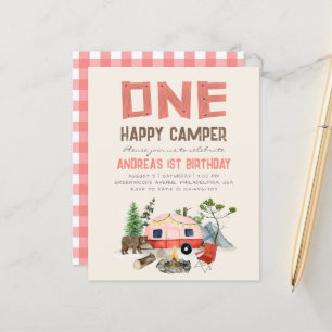 Een Happy Camper Woodland Girls 1ste verjaardag ro