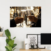 Een happy date toasten poster (Thuiskantoor)