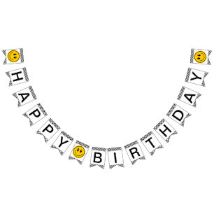 Een Happy Dude Happy Face Verjaardag Bunting banne Vlaggetjes