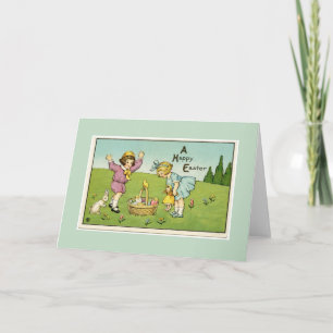 Een Happy Easter Light Green-Wenskaart Feestdagen Kaart