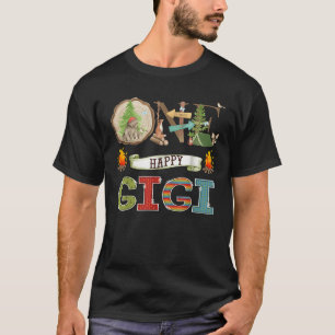 Een Happy Gigi Camper 1e verjaardag Camping Beer T-shirt