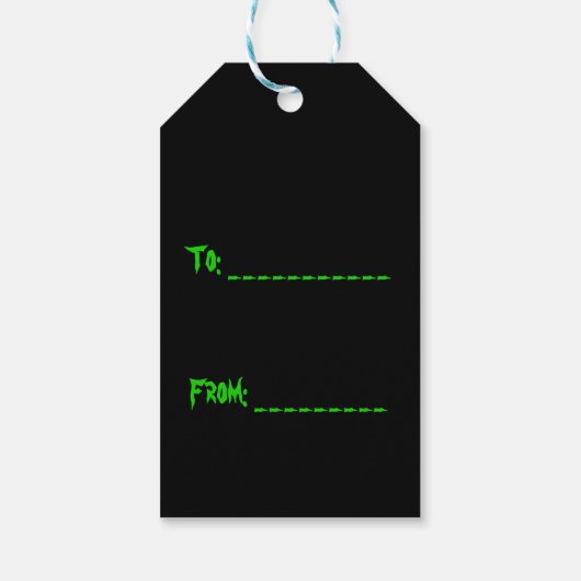 Een Happy Halloween-heks-feest bij je houden Cadeaulabel (Achterkant)