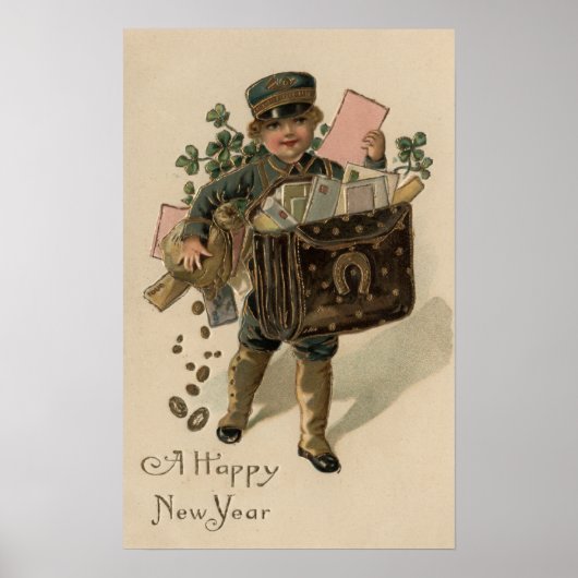 Een Happy New YearIrish Mail Boy Poster (Voorkant)