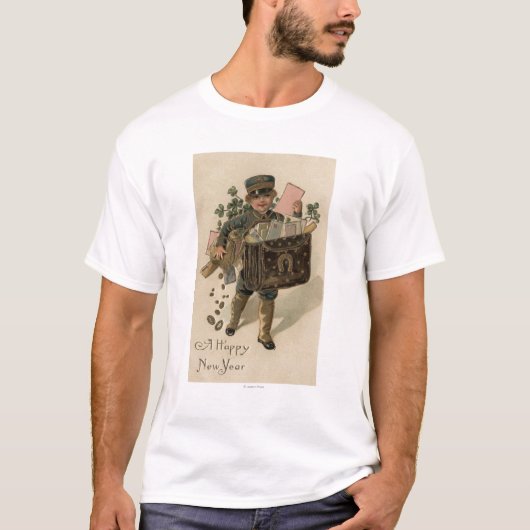 Een Happy New YearIrish Mail Boy T-shirt (Voorkant)