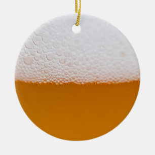 Een hapy kerstbier hebben keramisch ornament