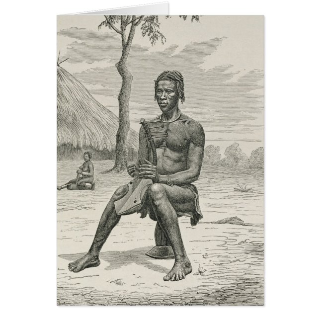 Een Harp Player van de Azandeh of Nyam-Nyams (Voorkant)