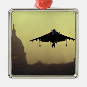 Een Harrier-straaljager die bij het aanbreken van  Metalen Ornament