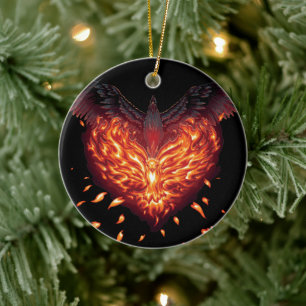 Een hart geboren keramisch ornament