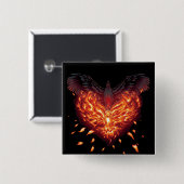 Een hart geboren vierkante button 5,1 cm (Voorkant /achterkant)