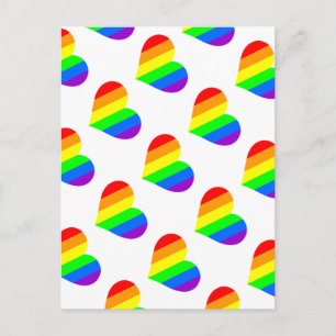Een hart in regenboogkleuren briefkaart