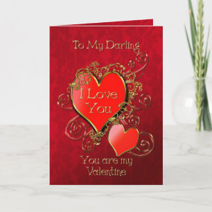 Een hart om aan het show je liefde voor je schat t feestdagen kaart