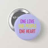 Eén hart ronde button 5,7 cm (Voorkant /achterkant)
