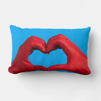 EEN HART VAN ROOD LEER KUSSEN LUMBAAL