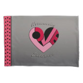 Een hart vol liefde - gepersonaliseerd kussensloop (Voorkant-Links)