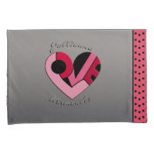 Een hart vol liefde - gepersonaliseerd kussensloop (Voorkant-Rechts)