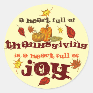 Een hart vol Thanksgiving Ronde Sticker