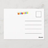 Een hartelijk dank je wel, Mooie heldere vlaggenli Briefkaart (Achterkant)