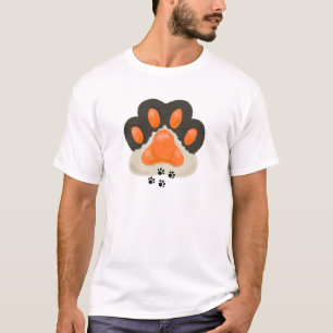 Een hartverwarmend kattenpootontwerp met een moede t-shirt