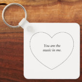 Een hartvormige gepersonaliseerde tekst sleutelhanger (Voorkant)