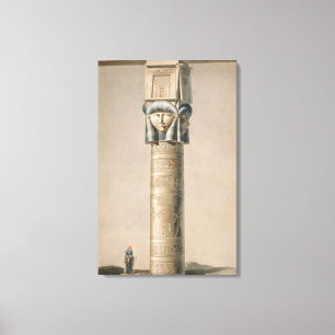 Een Hathor in Dendarah, illustratie ' Canvas Afdruk