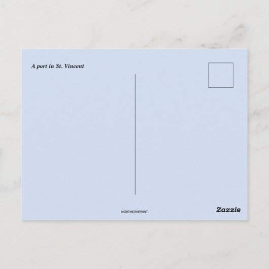 Een haven in St Vincent Briefkaart (Achterkant)