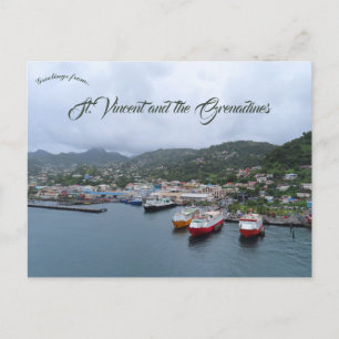 Een haven in St Vincent Briefkaart