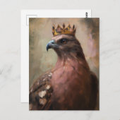 Een havik met een kroon briefkaart (Voorkant / Achterkant)