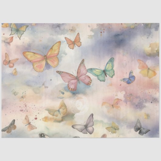 Een Heavenly Butterfly Series Design 7 Tissuepapier (Voorkant)