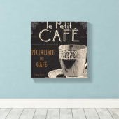 Een hedendaagse beker koffie canvas afdruk (Insitu (Houten vloer))
