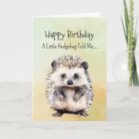 Een Hedgehog persoonlijkheid Verjaardag Fun Animal