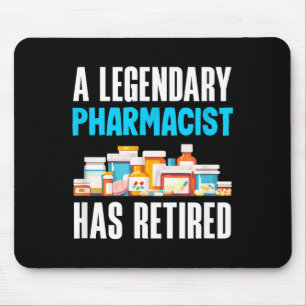 Een heeft legendarische apotheker gepensioneerde a muismat
