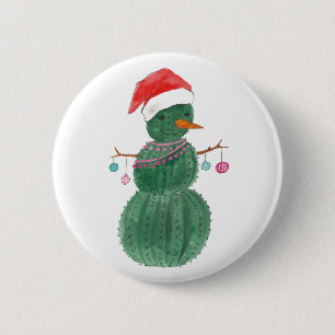 Een heel Cactus kerstman Ronde Button 5,7 Cm