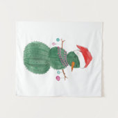 Een heel Cactus kerstman Wandkleed (Voorkant (horizontaal))