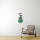 Een heel Cactus kerstman Wandkleed (In situ)