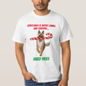 Een heel Duits Shepherd Candy Cane Kerstmis T-shirt (Voorkant)