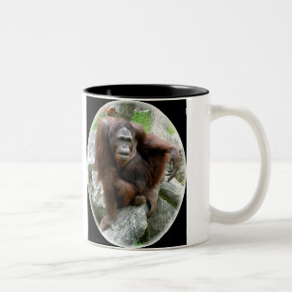 Een heel handige Orangutan Tweekleurige Koffiemok