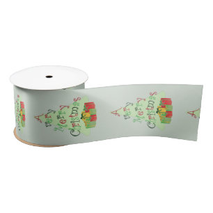 Een heel kerstfeest met boom en cadeaus lint