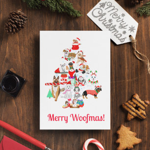 Een heel kerstfeest voor honden feestdagen kaart