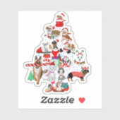 Een heel kerstfeest voor honden sticker (Vel)