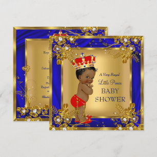 Een heel koninklijke prins baby shower etnisch kaart