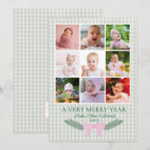 Een heel Merry Year, Eerste kerstmis, Foto Kaart (Voorkant / Achterkant)